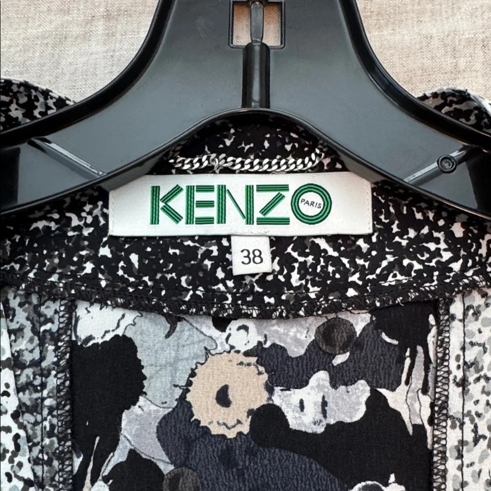 Kenzo Kimono Style Belted Blouse, FR 38 - Picture 3 of 8